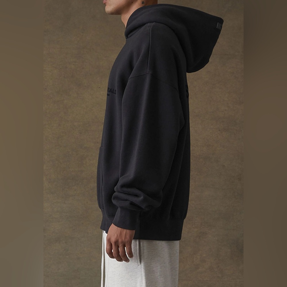 Fear of God Essentials Black Pullover Hoodie - Picture 2 of 9